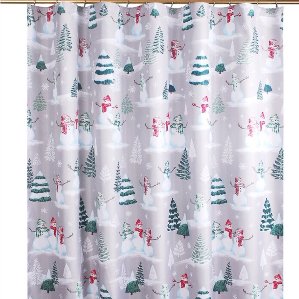 New St.Nicholas Christmas Scenic Shower Curtain.